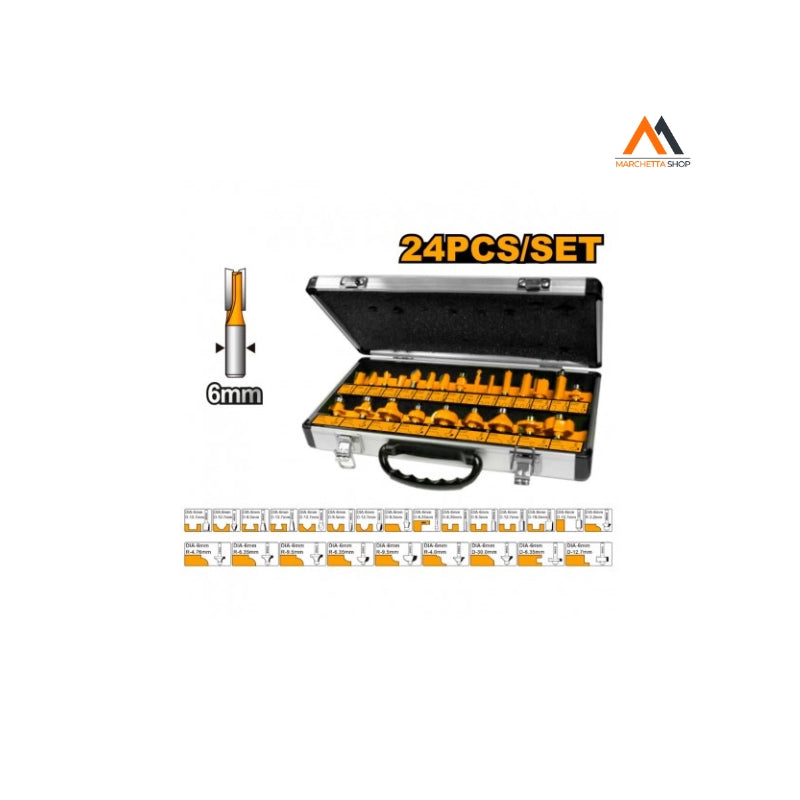 SET VALIGETTA ALLUMINIO 24 FRESE GAMBO 6MM