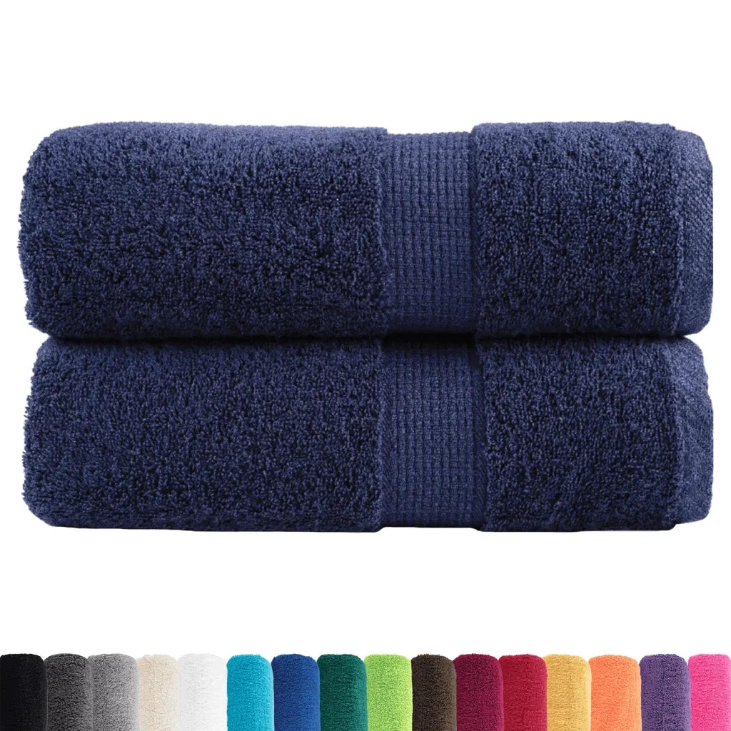 Asciugamani per ospiti Premium SOLUND 2 pz | Teli per bagno Blu navy 30x50 cm 600 g/m2