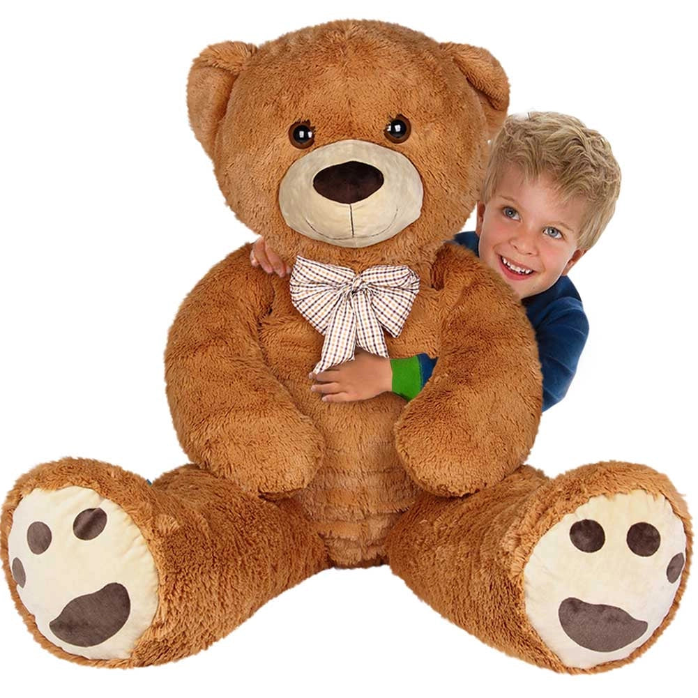 Peluche Orso Gigante XXL Alto 150cm Pupazzo Bambini Orsacchiotto Morbido Marrone