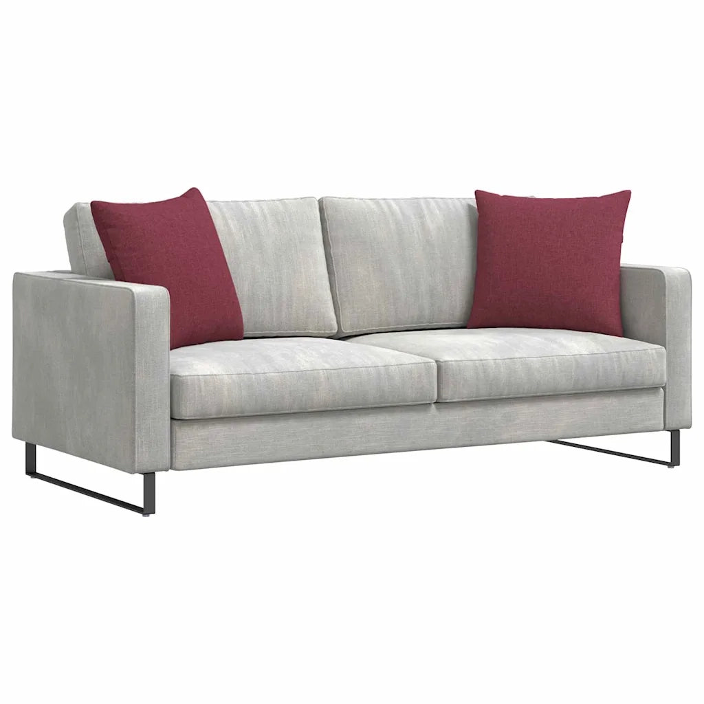 Cuscini da Divano 2 pcs Rosso Vino 50 x 50 cm Tessuto 42013957