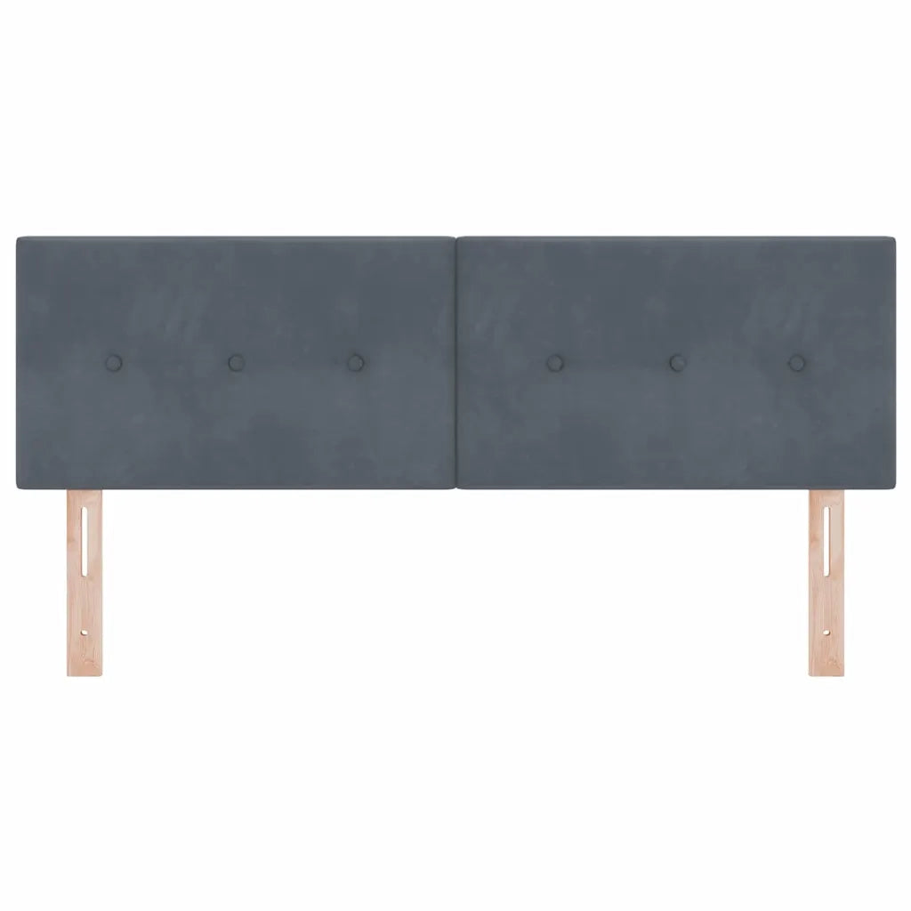 Testiera | Testata Grigio scuro 144 cm Velluto