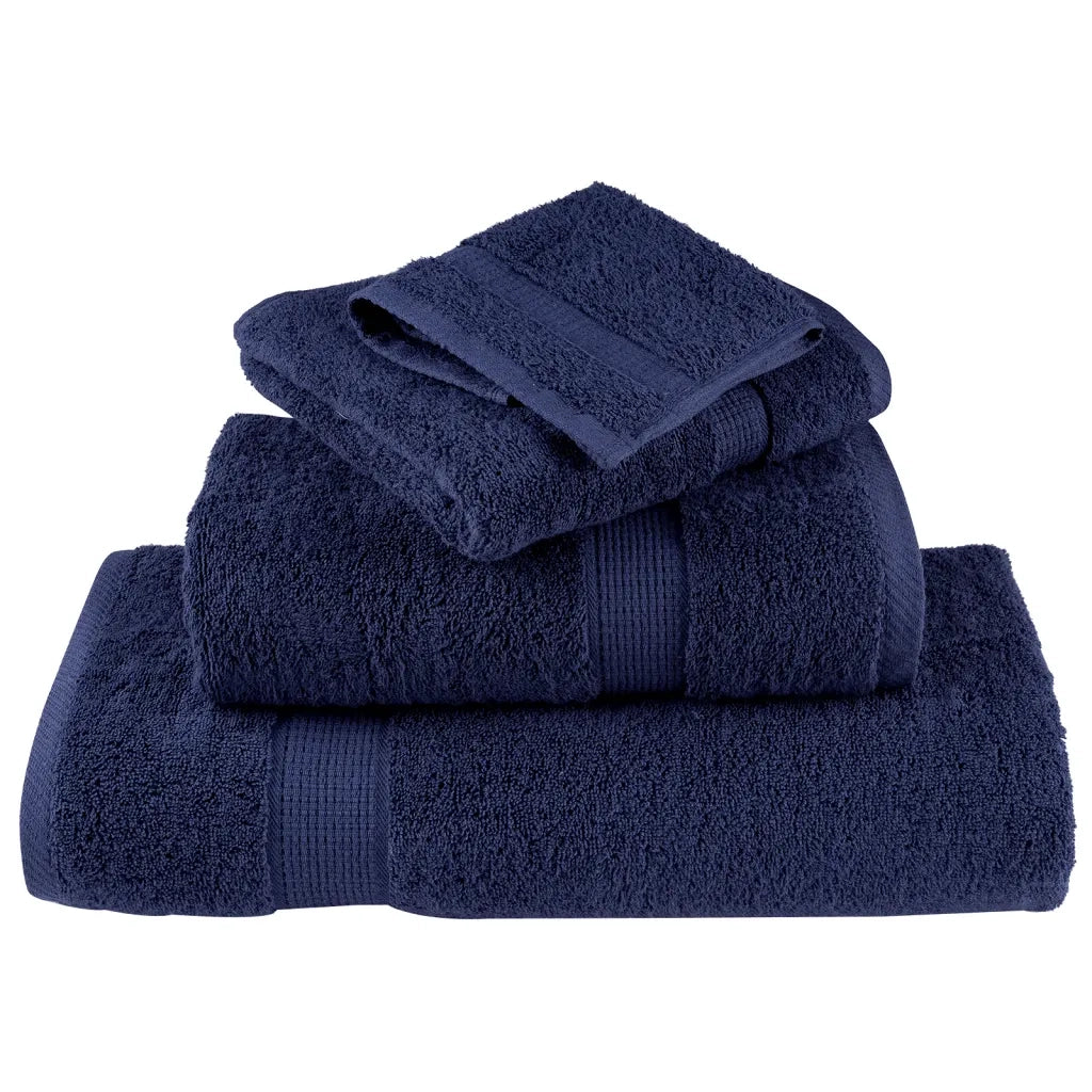 Set ASciugamani SOLUND 8 pz Blu Navy 600 gsm 137541