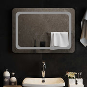 Specchio da bagno LED Trasparente 70 x 50 cm vetro temperato 42045834