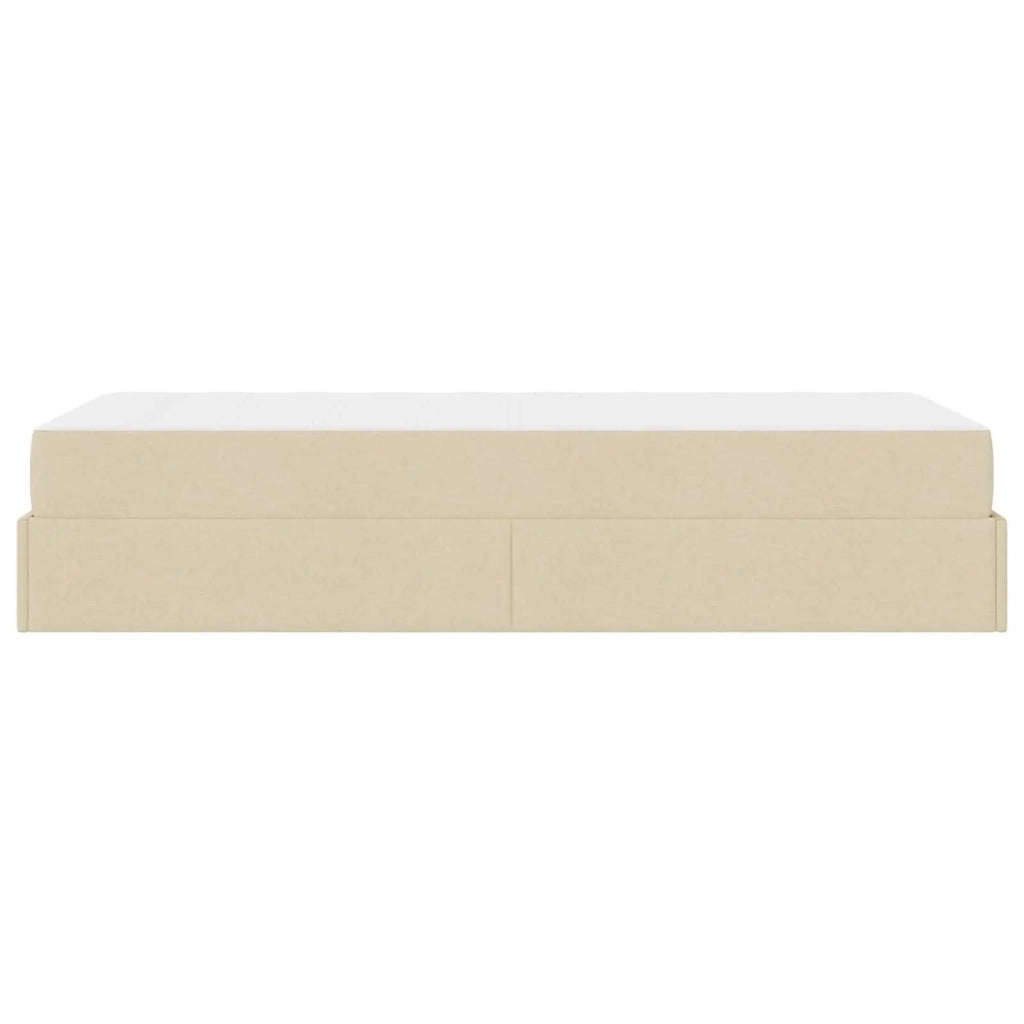Struttura letto con materasso 2 pcs-Giroletto Crema Tessuto 347906