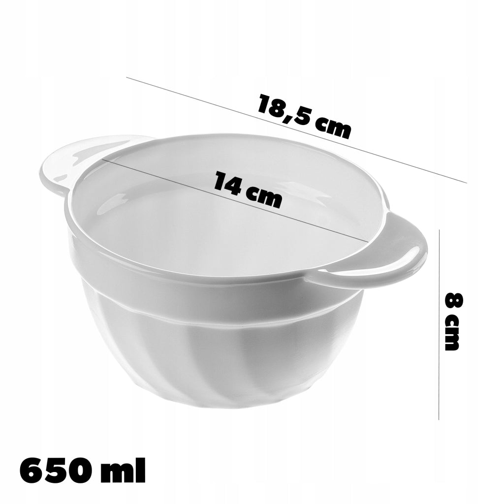 Set di 6 ciotole da zuppa KADAX da 650 ml, bianche.