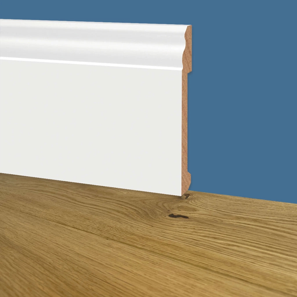 100ml di Battiscopa DUCALE GIGANTE in POLIMERI EqualWood HI-TEC 200x14mm - BIANCO