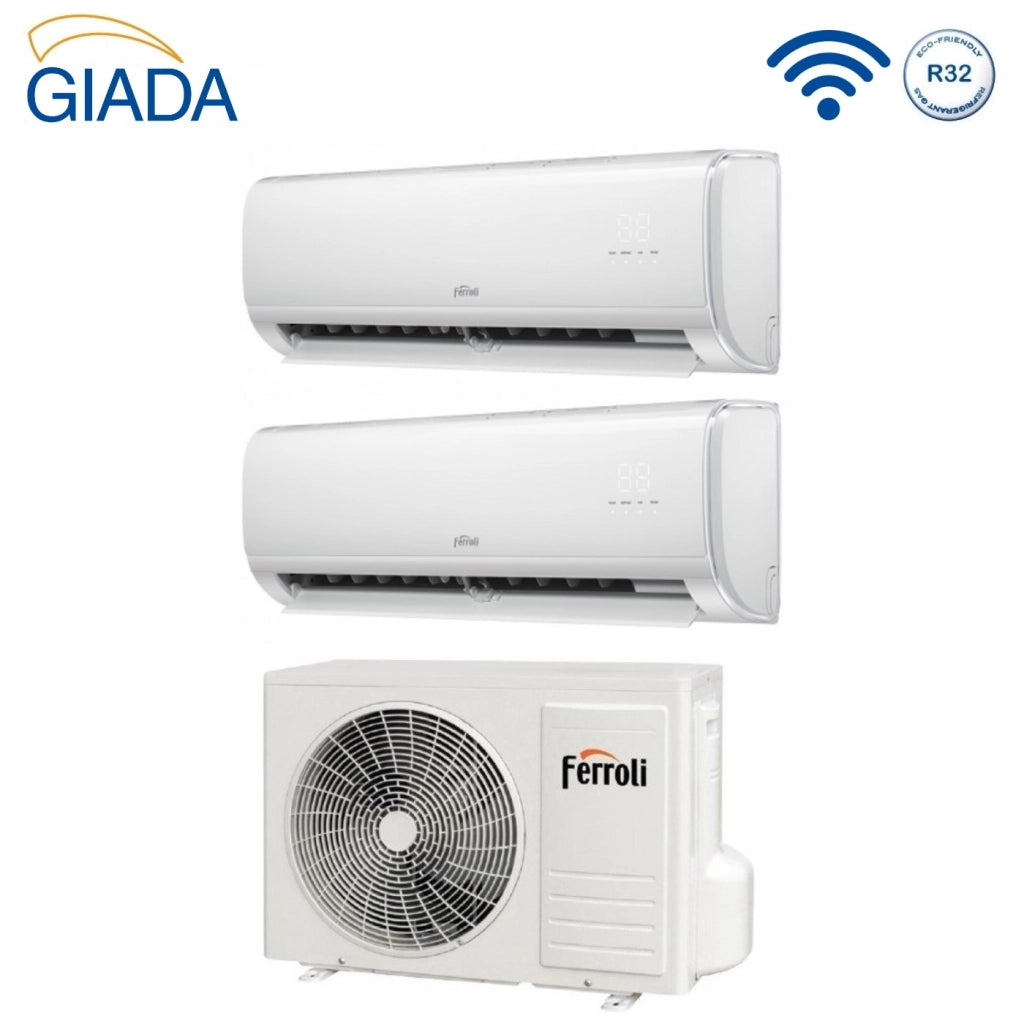 Condizionatore Dual Split Ferroli Giada M 9+9 con 18-2 R-32 Wi-Fi Integrato