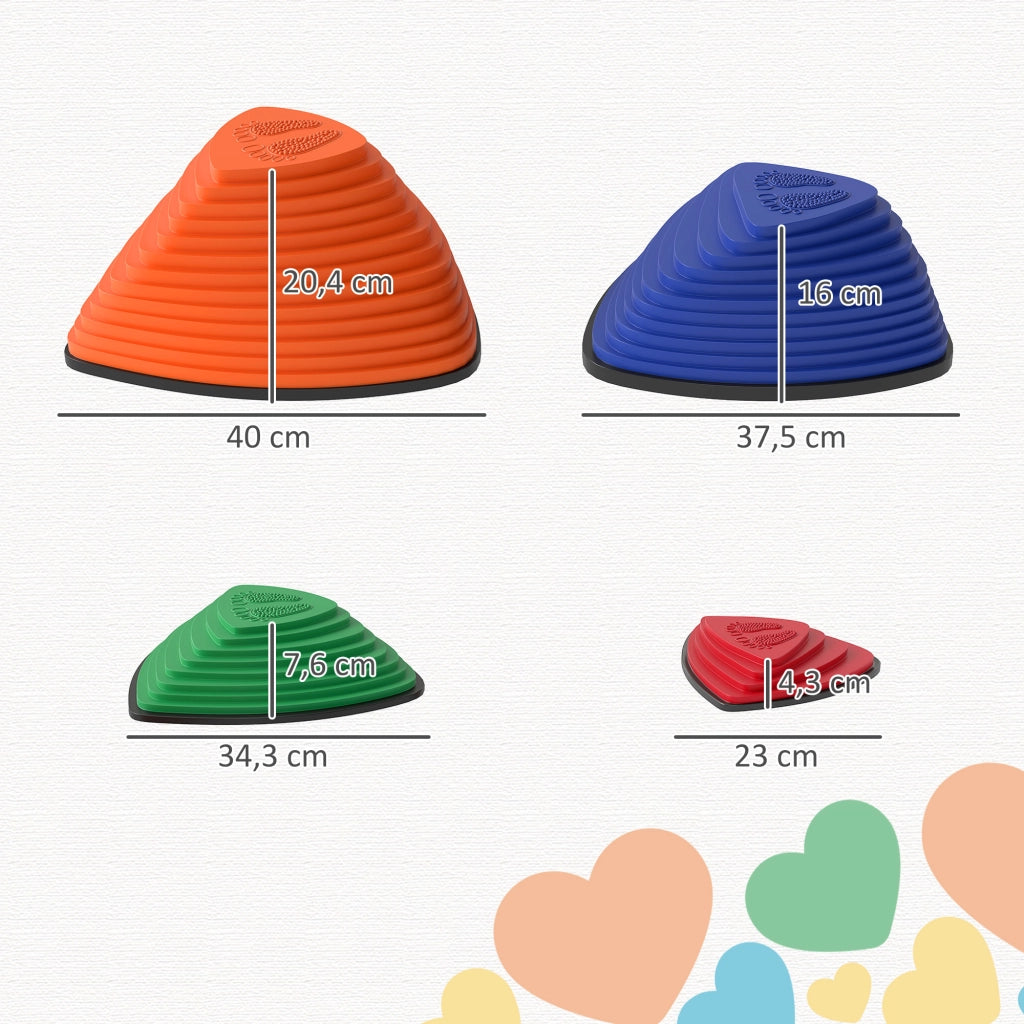 Set 9 Pedane Antiscivolo ¨C Xylo ¨C Per Interno ed Esterno Impilabili Multicolore