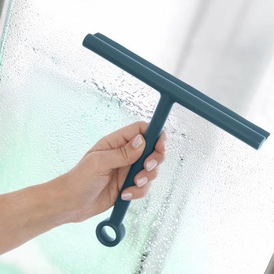 Tergivetro doccia blu in plastica antigraffio con ventosa Spring