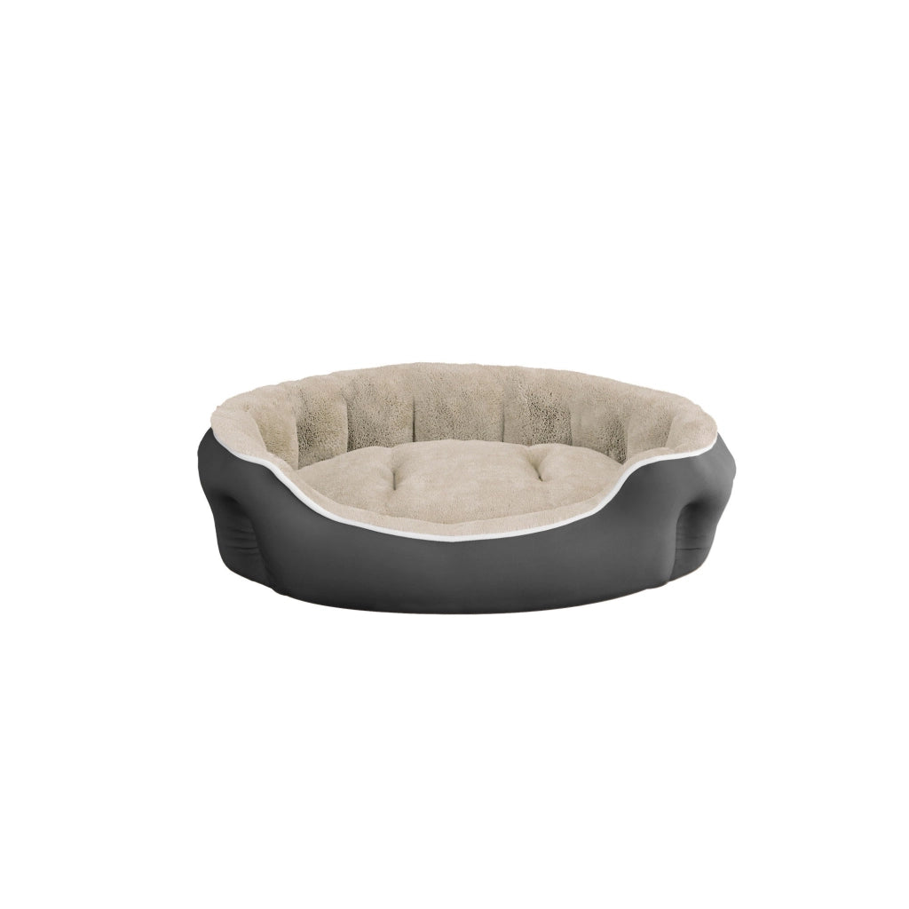 Cuccia Imbottita per Cani e Gatti 48x42x16cm in Poliestere Coccole Panna