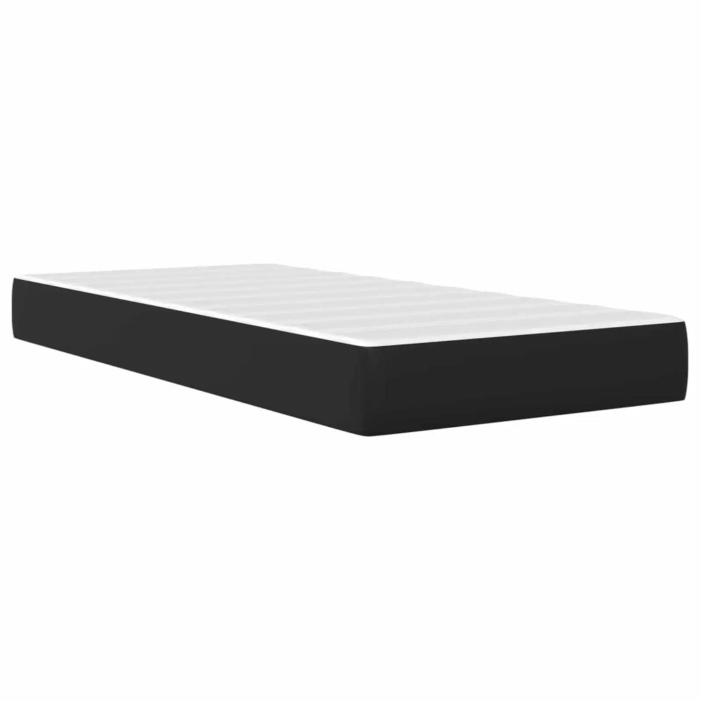 Struttura letto con materasso-Giroletto Nero 100 x 200 cm Similpelle