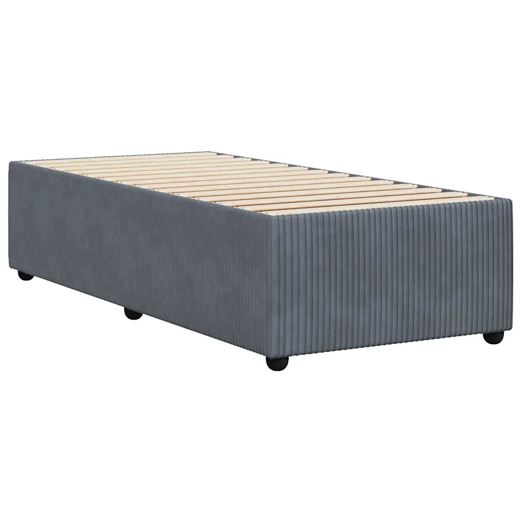 Giroletto senza Materasso Grigio Scuro 100x200 cm Velluto 3284989