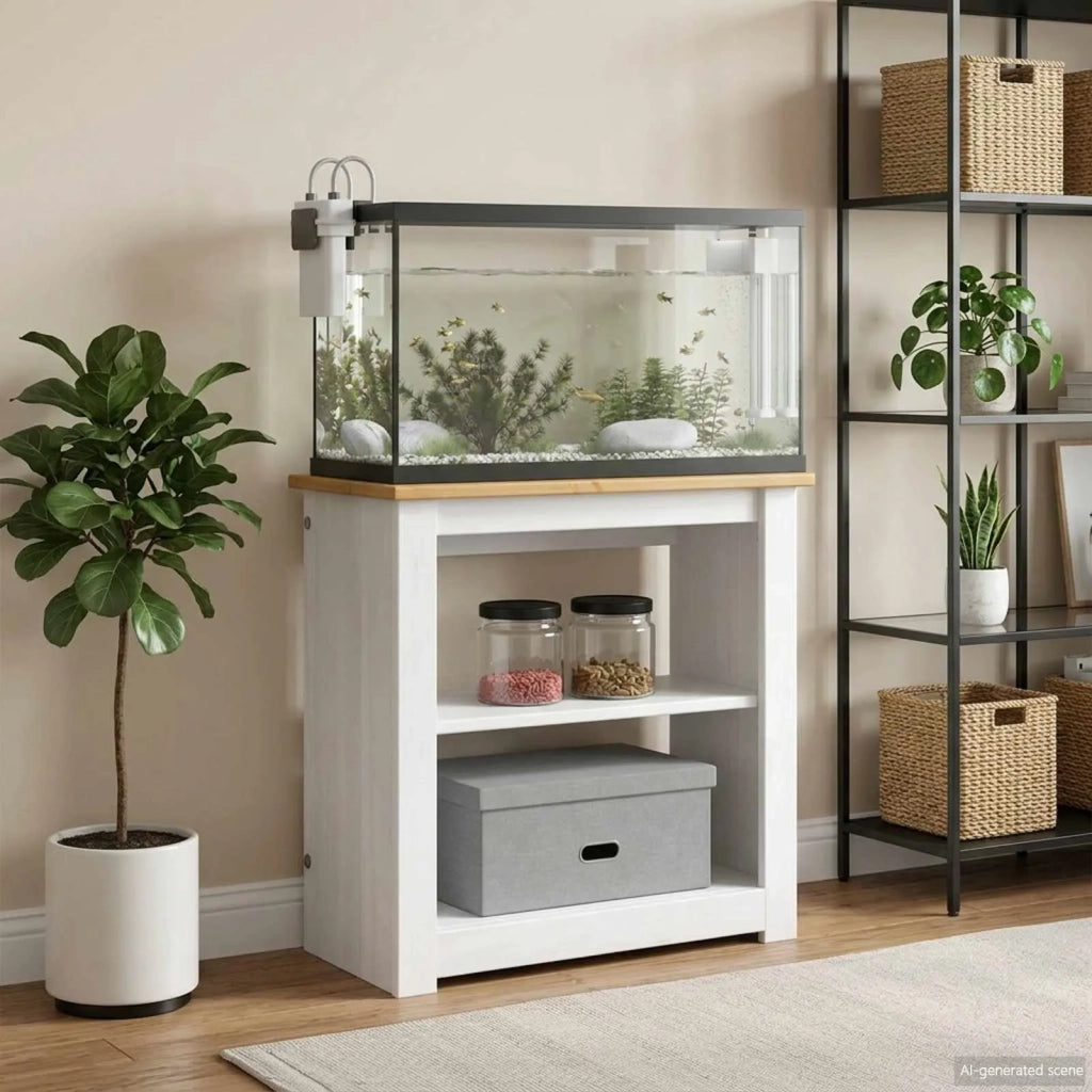 Supporto per Acquario PANAMA Bianco e marrone 60 x 30 x 60 cm 42034038