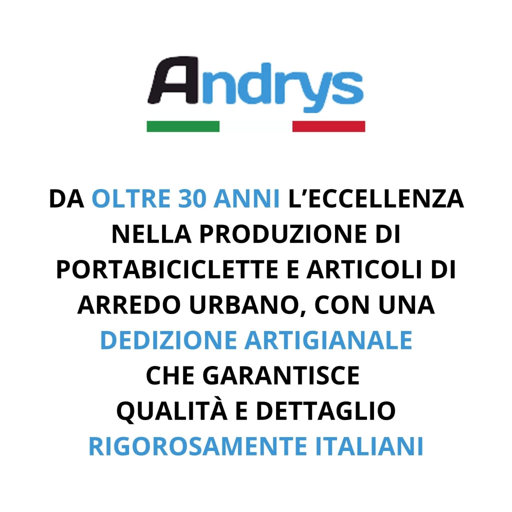 Andrys Rastrelliera Biciclette 3 Posti con Tappi - Argento