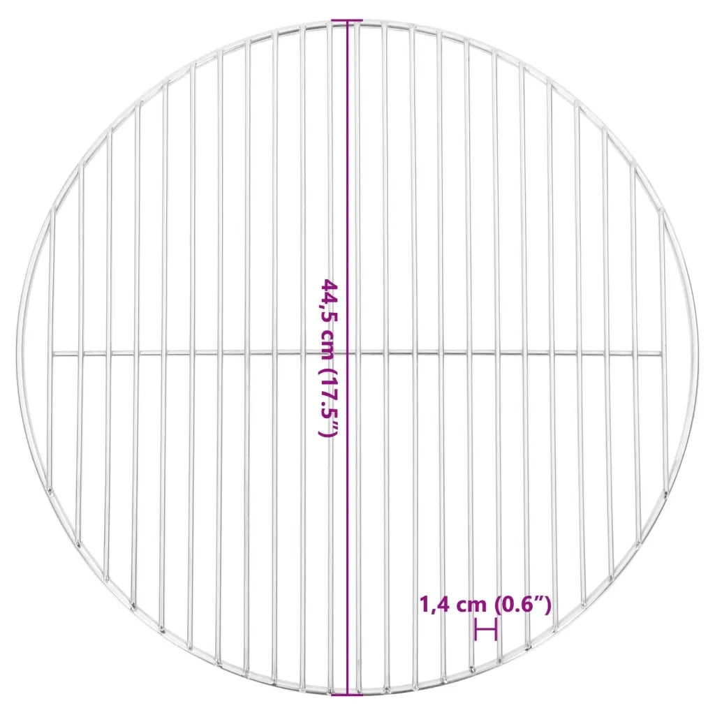 Griglia per Barbecue Rotonda ?44,5 cm Acciaio Inossidabile 304 CFW4988065