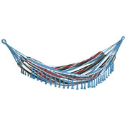 Amaca Doppia Portatile in Cotone per Giardino Esterno ¨C Minimal ¨C 285x150 cm Multicolore