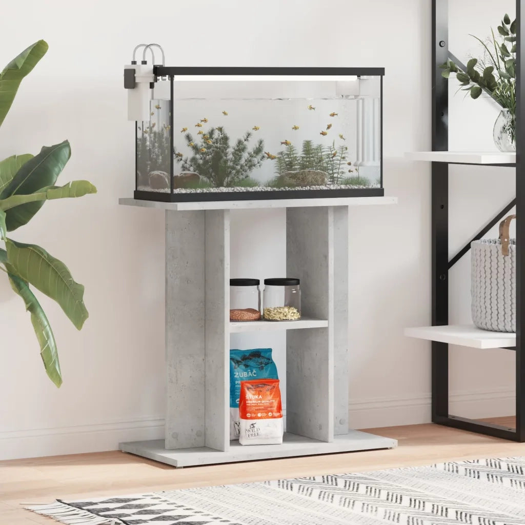 Supporto per acquario in cemento grigio 60x30x60 cm in legno ingegnerizzato 833571