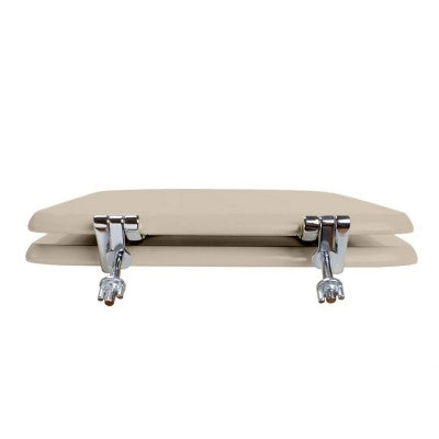 Copriwater champagne serie Conca Ideal Standard in legno rivestito con cerniere