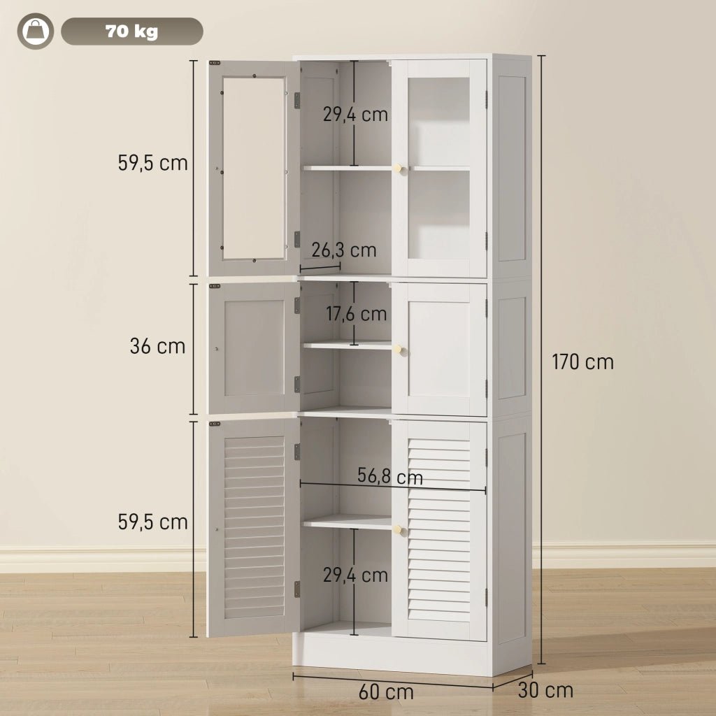 Mobile da bagno alto con 6 ante ¨C Minimal ¨C Bianco