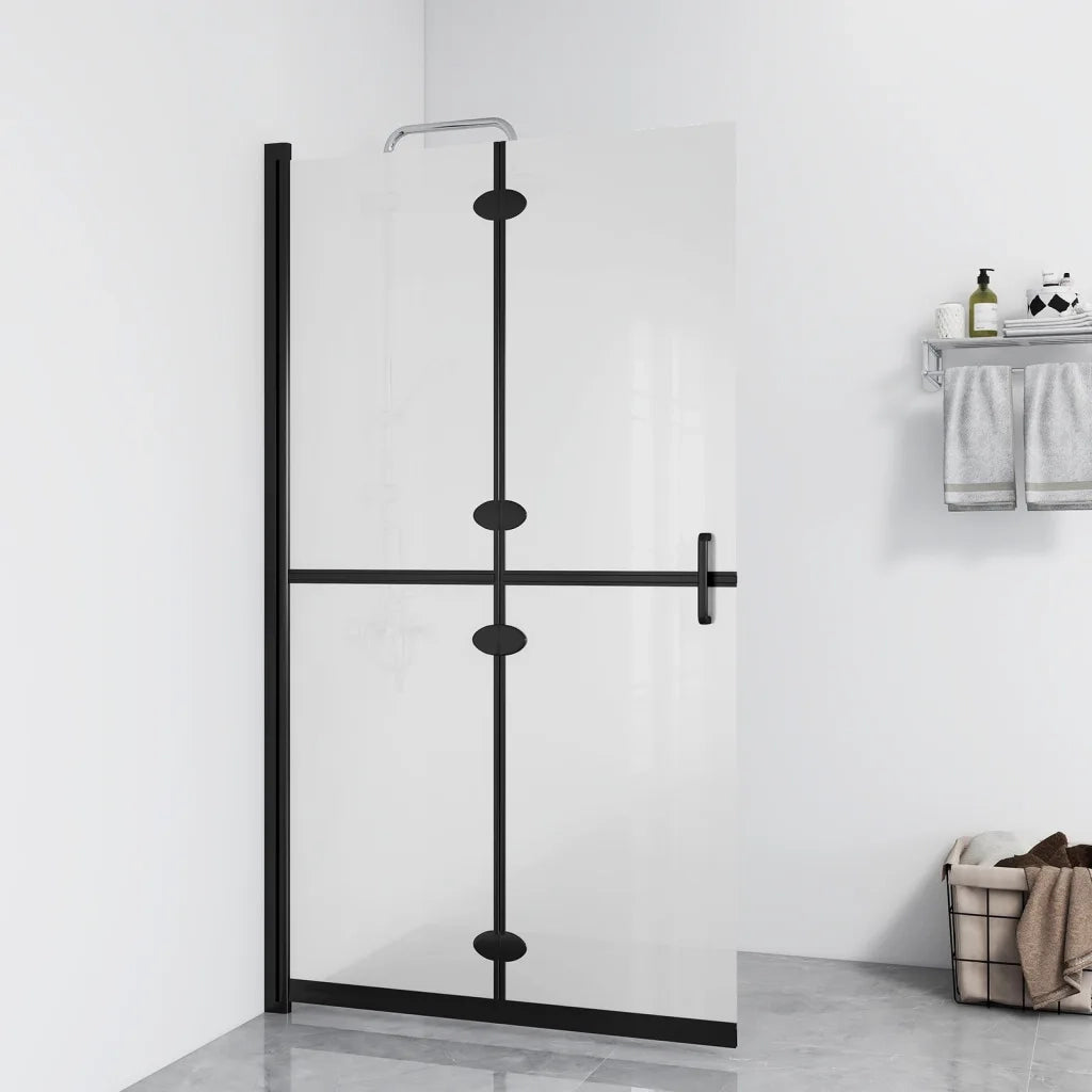 Parete per Doccia Walk-in Pieghevole in Vetro ESG 90x190 cm CFW1782205