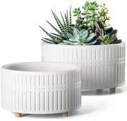 Vaso per piante - design moderno - 1 pezzo - ceramica - 16,5 cm e 20 cm