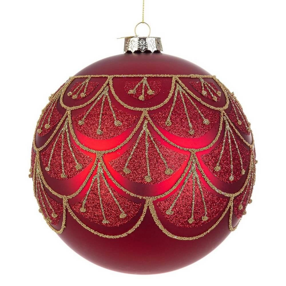 Sfera vetro Winslows rosso scuro D150