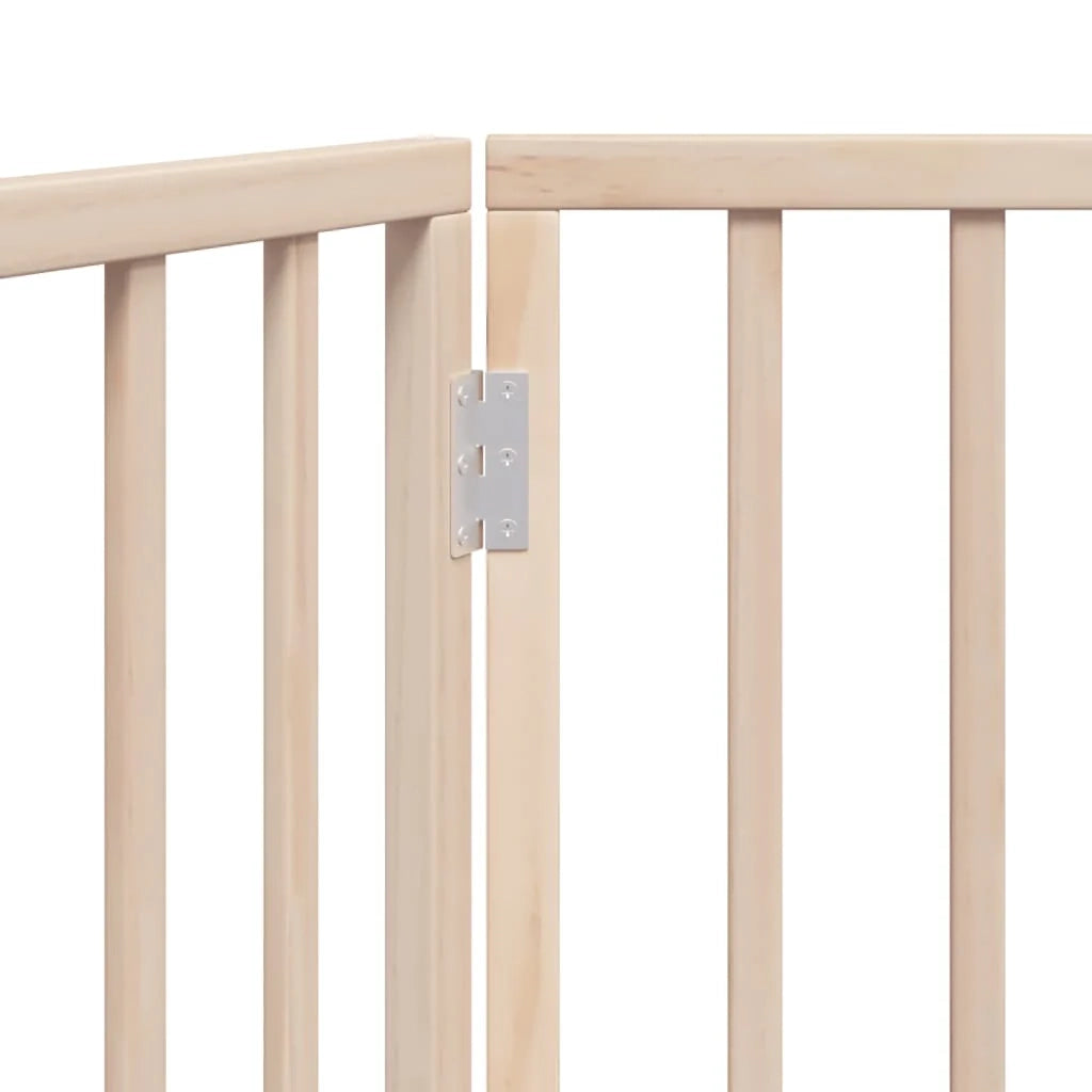 Cancelletto di sicurezza pieghevole per cani 2 pannelli 160 cm legno di pioppo marrone 02_0023045