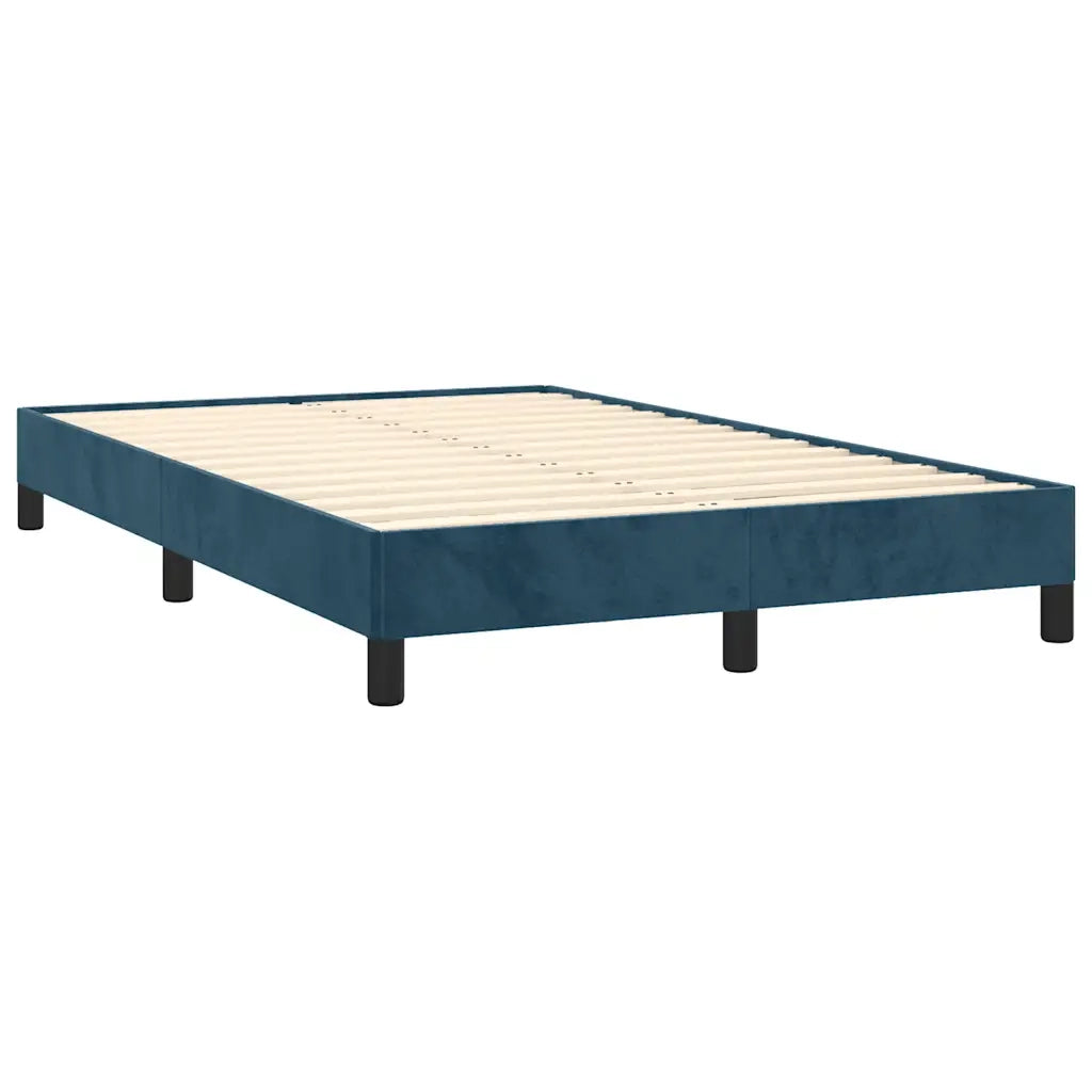 Giroletto senza Materasso Blu Scuro 120x190 cm Velluto 379506