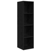 Set mobile TV | Armadietto TV | Mobile Porta TV Rovere Nero 37 x 37 x 142,5 cm Legno multistrato