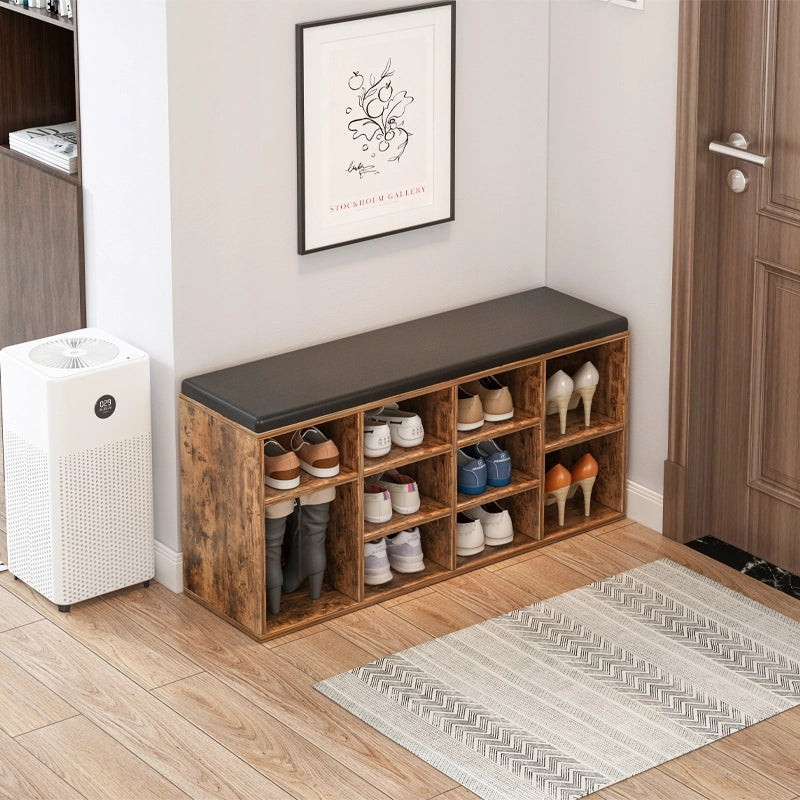 Scarpiera con seduta – stile loft rustico