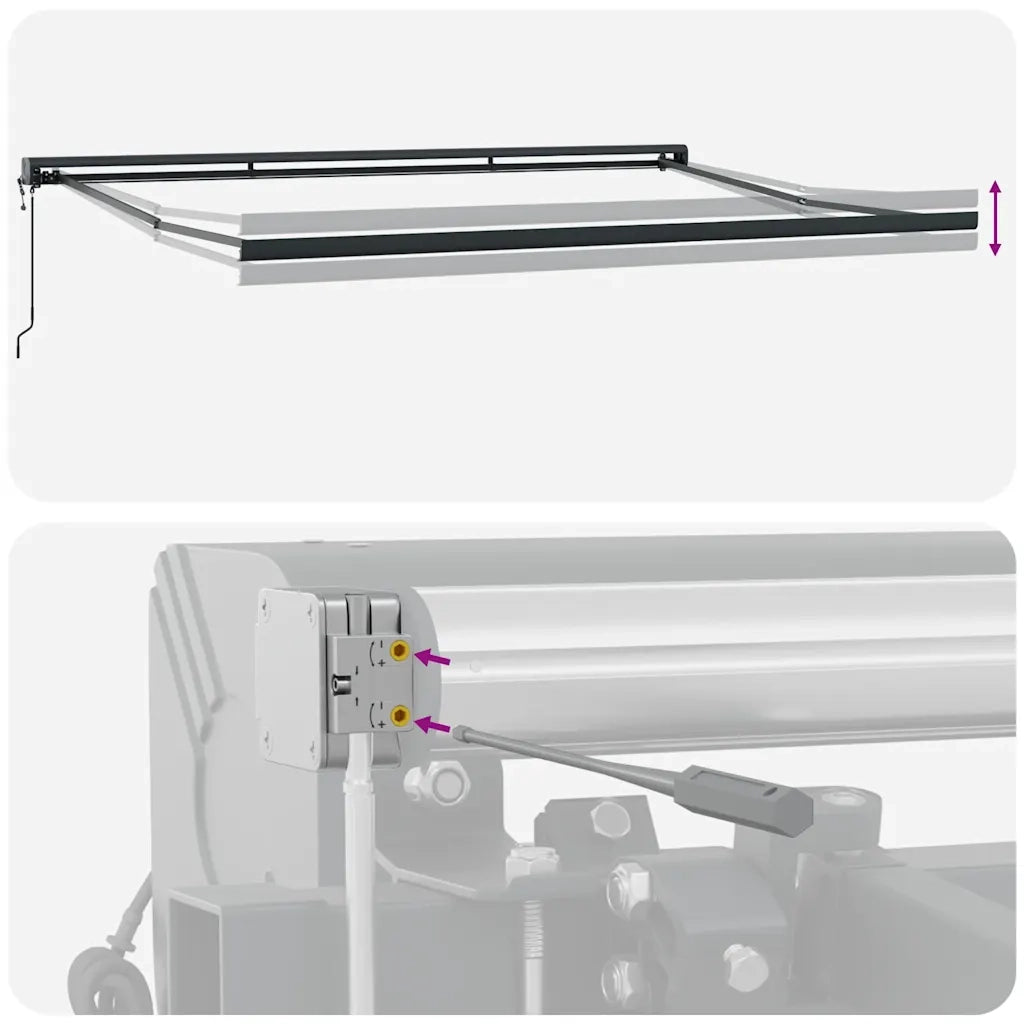 Tenda da Sole Retrattile Automatica Bordò 500x300 cm 3215332
