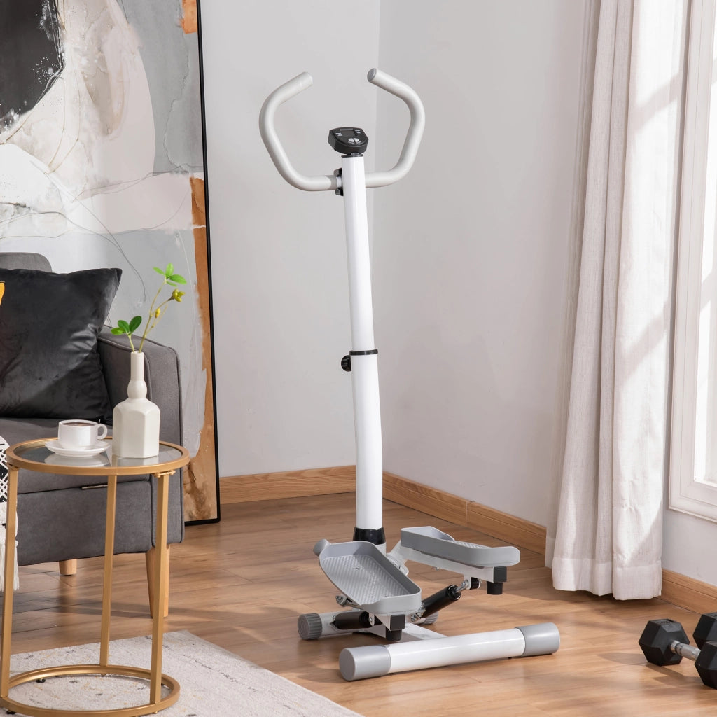 Stepper Fitness ¨C Minimal ¨C Bianco Grigio Acciaio ABS