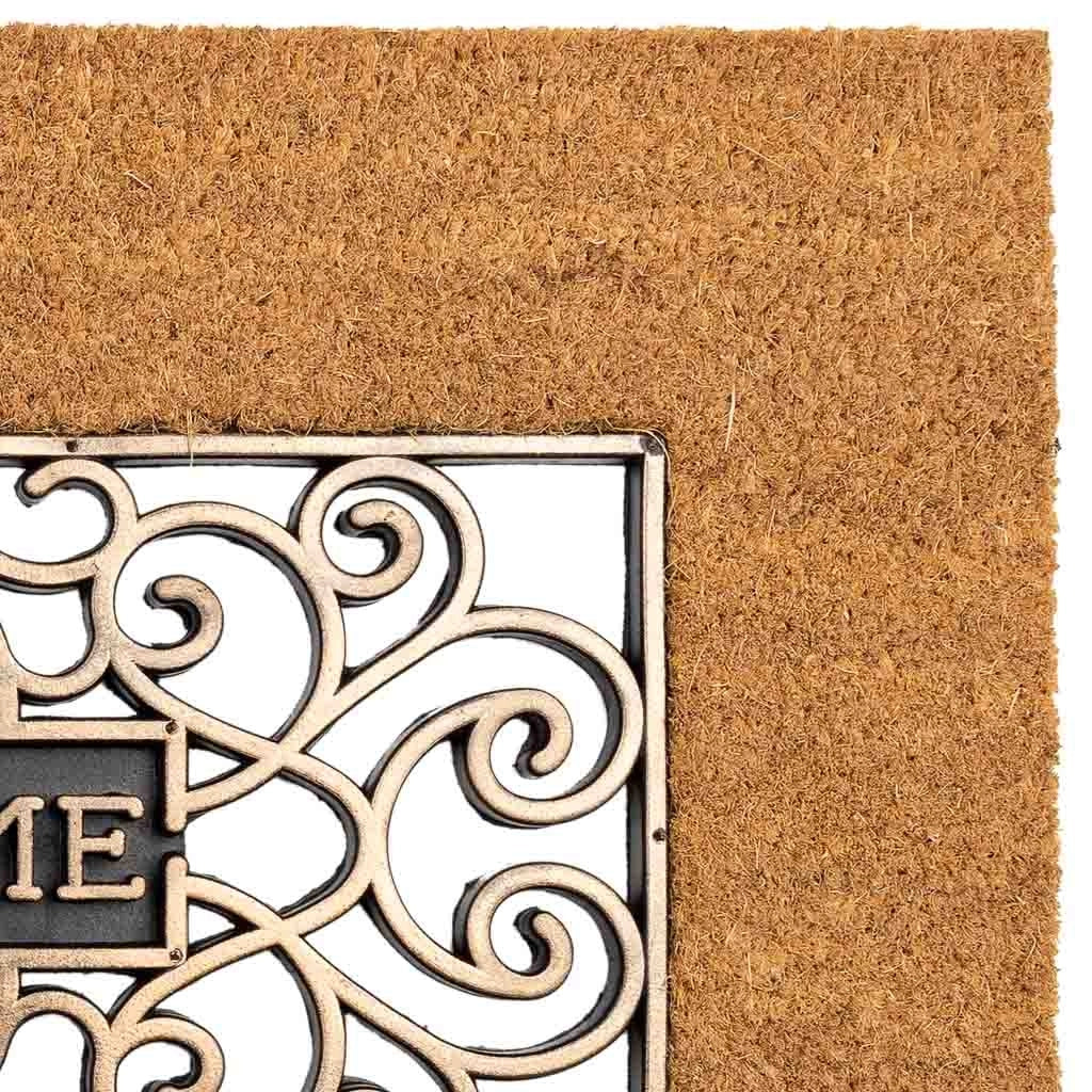 Zerbino PVC e design gomma marrone 45x75