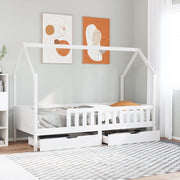 Giroletto Bambini con Cassetti-Struttura Letto Bambini 80x200 cm Legno Massello di Pino 462144