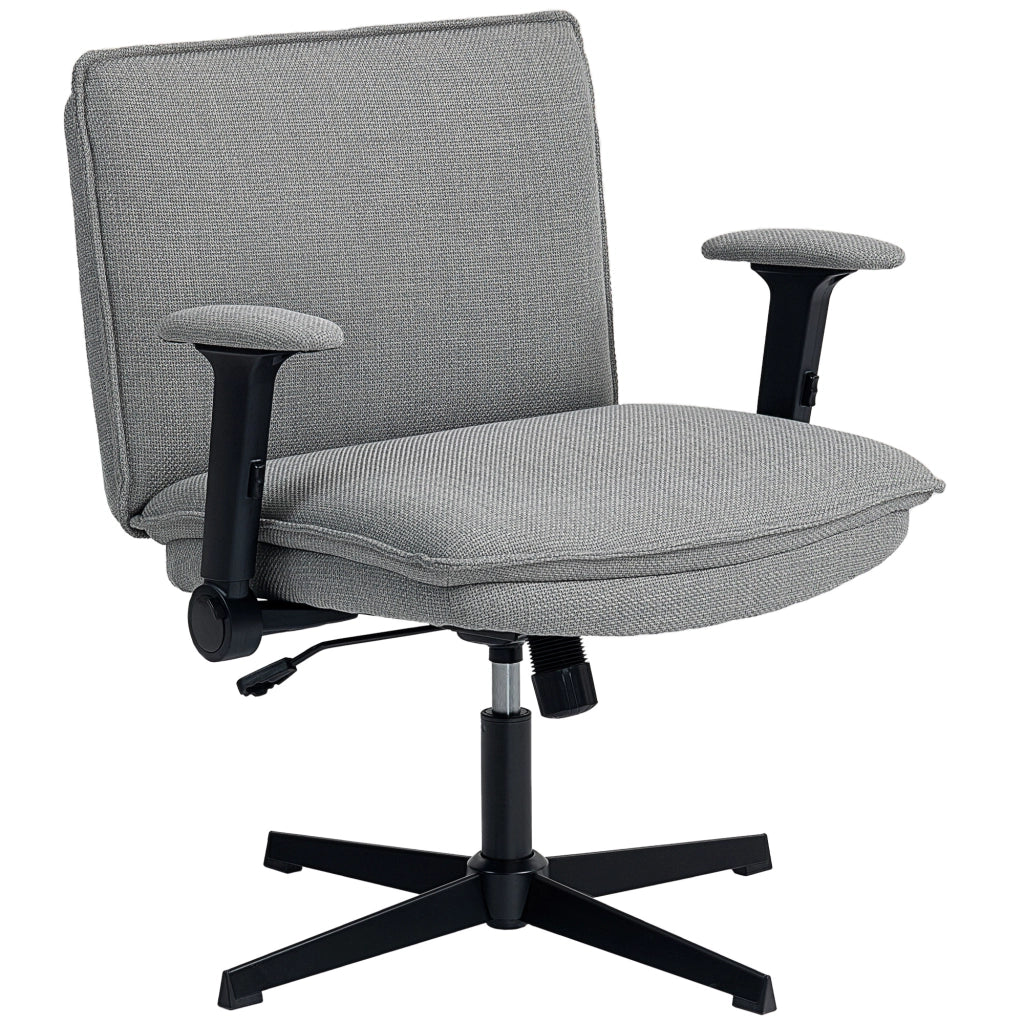 Sedia da Ufficio con Braccioli e Schienale ¨C Zephmum ¨C Grigio 50x60x110