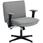 Sedia da Ufficio con Braccioli e Schienale ¨C Zephmum ¨C Grigio 50x60x110