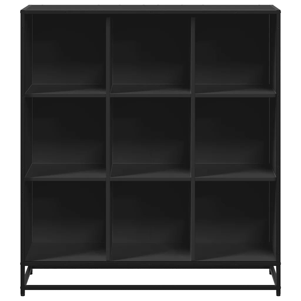 Libreria Nera 97,5x33x107,5 cm in Truciolato e Metallo 3300860