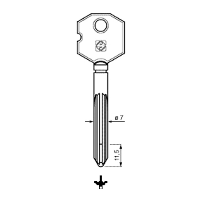 CHIAVI SILCA CROCE XOC1 FE- 5,0 pz