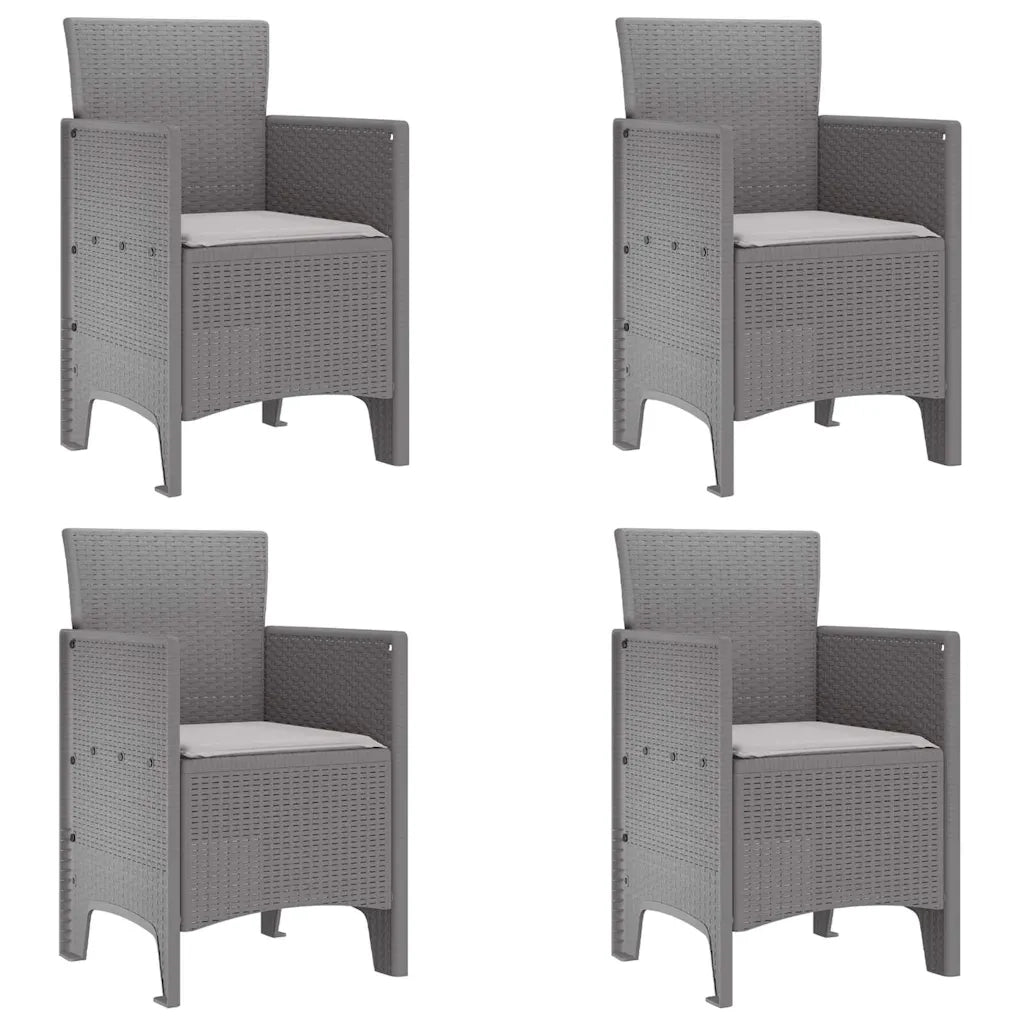 Sedia da Giardino 4 pcs Grigio chiaro 53 x 49 x 85 cm 847485