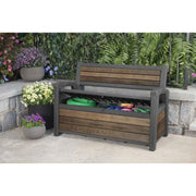 Cassapanca Panchina Deco Bench Noce Beige 227 Litri 133 x 61 x 89 cm KETER