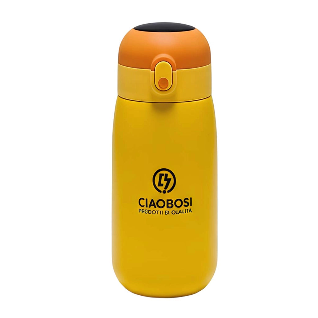 Borraccia termica da 420 ml per bambini con display digitale Giallo Avizar