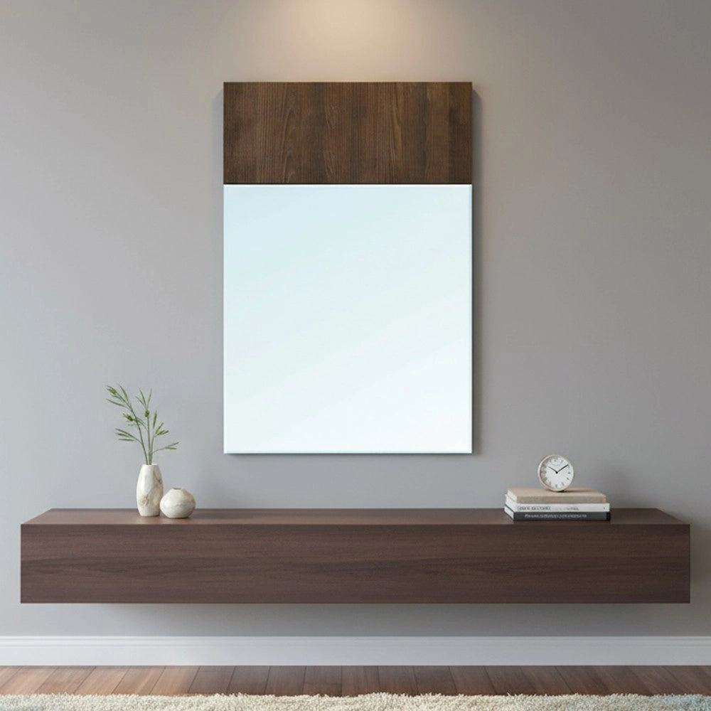 Specchiera Brown con pannello legno 70x110