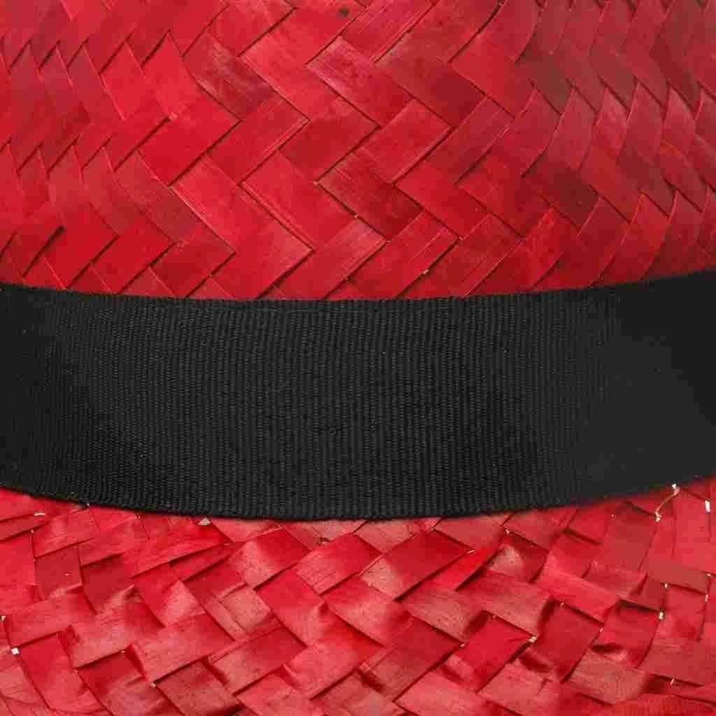 Cappello in paglia rossa 58x5
