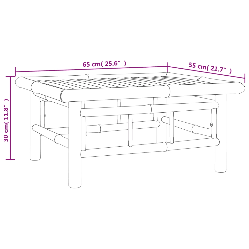 Set Salotto da Giardino 7pz con Cuscini Grigio Scuro Bambù 3155230
