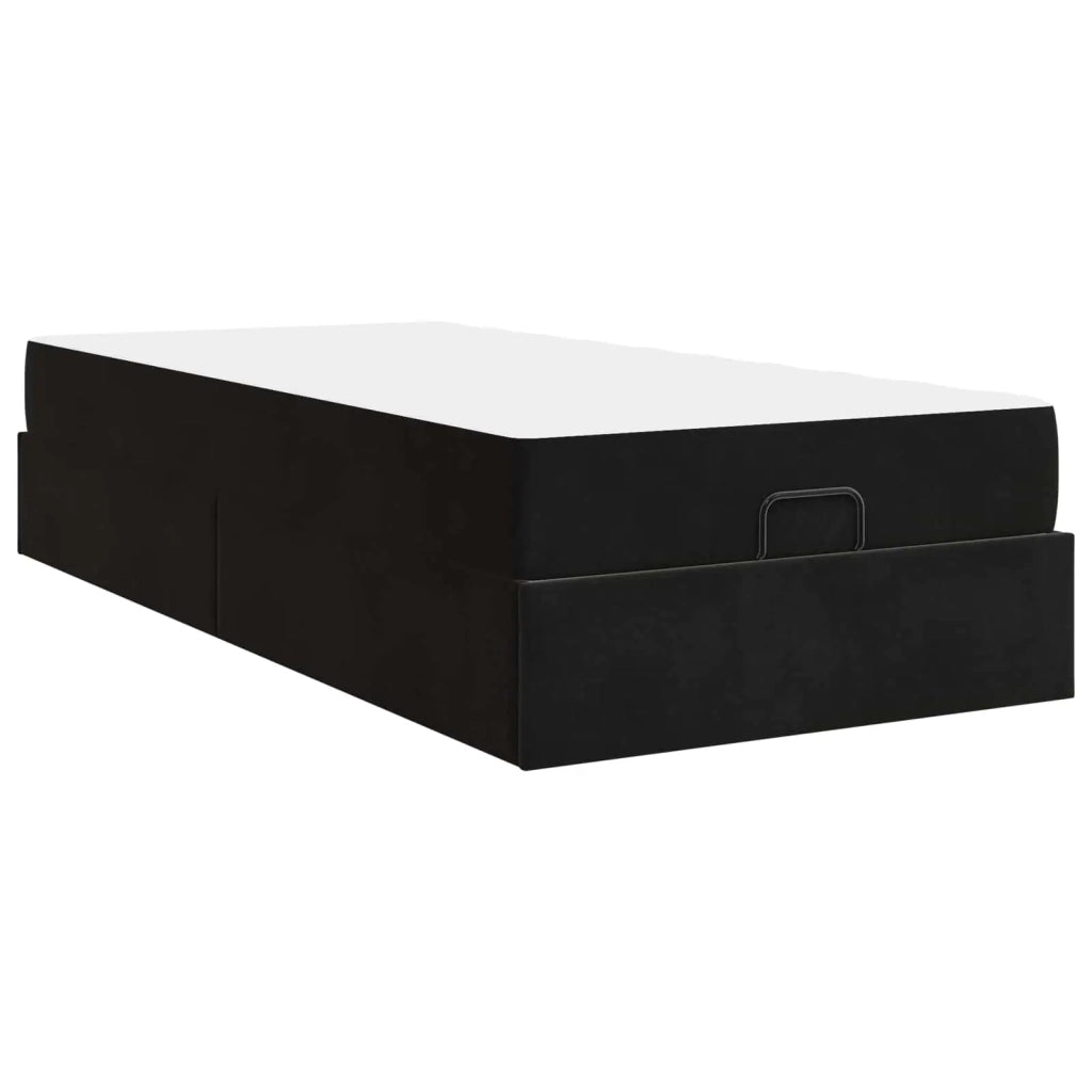 Struttura letto con materasso 2 pcs-Giroletto Nero Velluto 835864