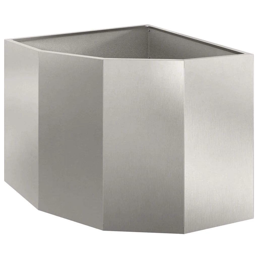 Vaso d'angolo Argento 60 x 60 x 50 cm Acciaio inossidabile 883665