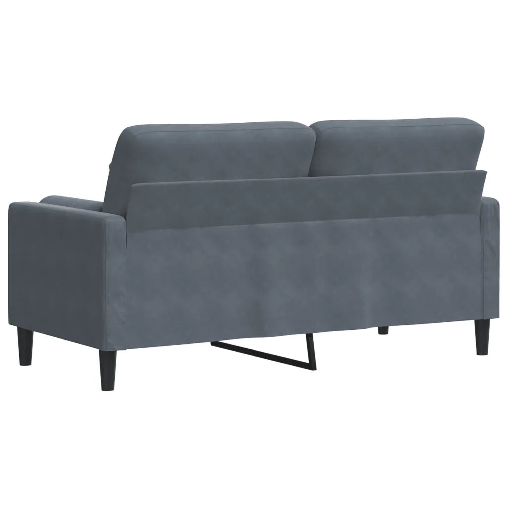 Divano a 2 Posti con Cuscini-Sofa 2 Posti con Cuscini Grigio Scuro 140 cm in Velluto 578114