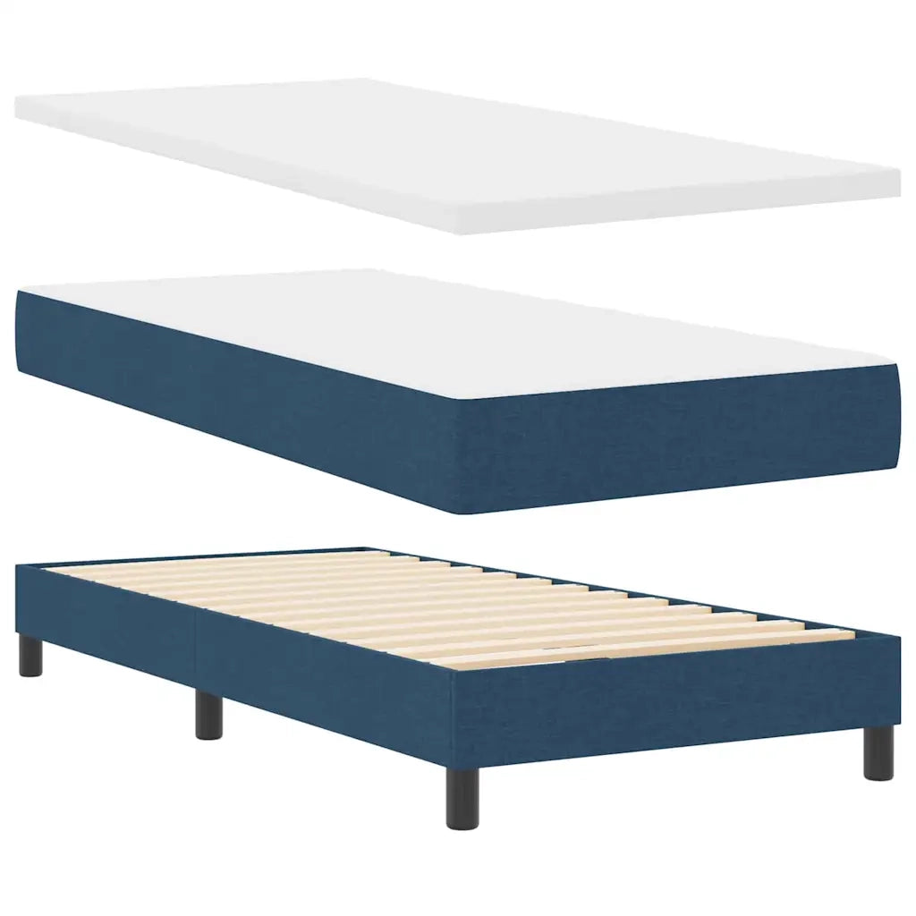 Letto a molle con testiera Blu 200 x 140 cm Tessuto 3341110