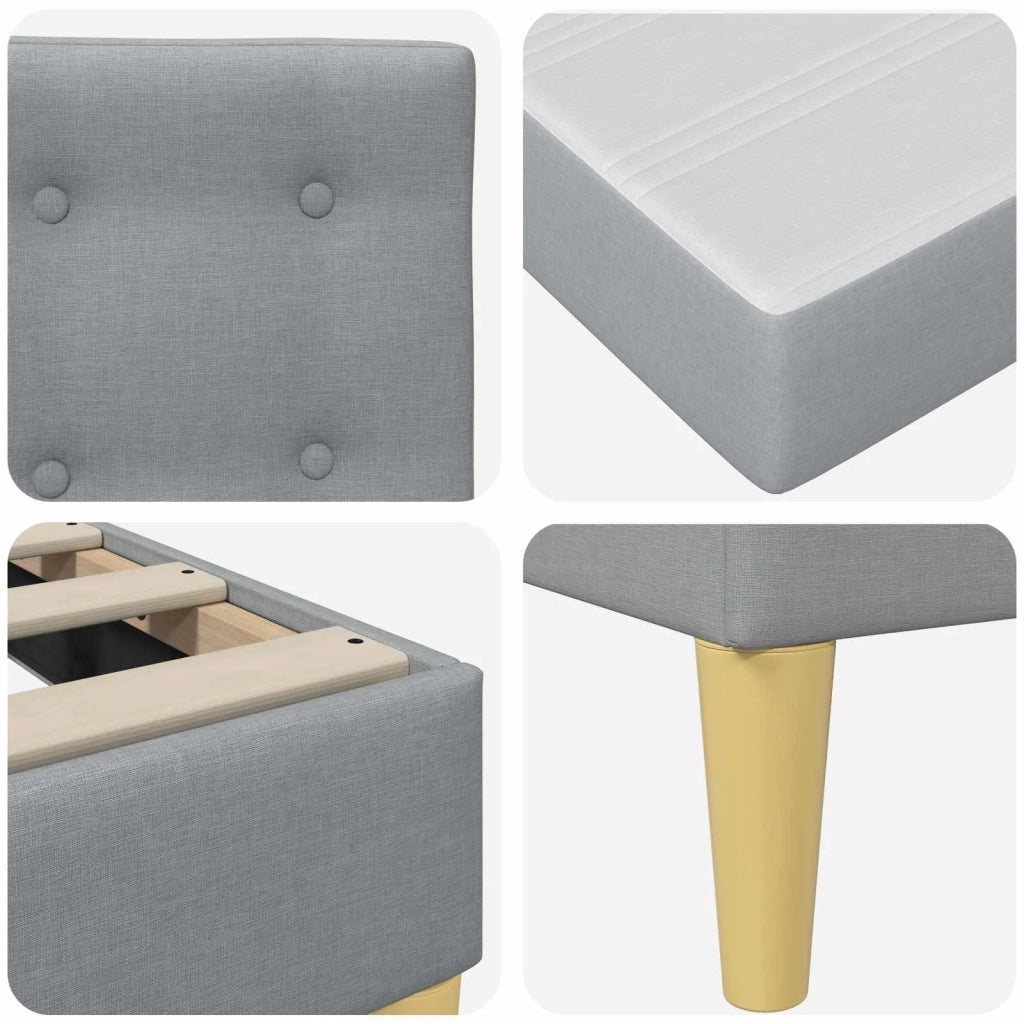 Struttura letto con materasso Grigio chiaro 120 x 190 cm 3415098