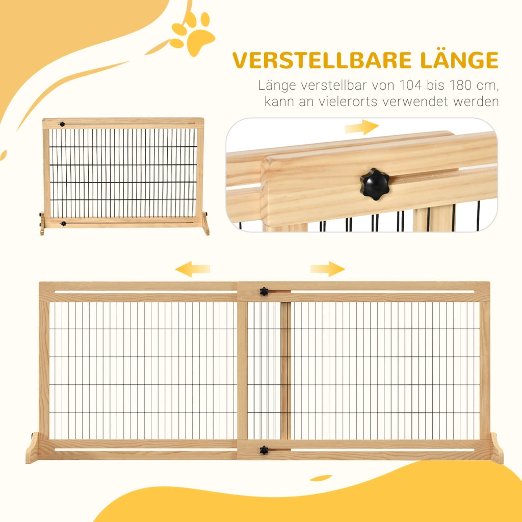 Cancello di Sicurezza per Scale ¨C Minimal ¨C Naturale e Nero 180 cm